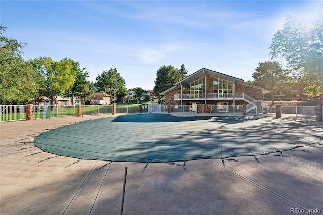 view of pool with a patio