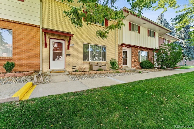 view of property with a front yard