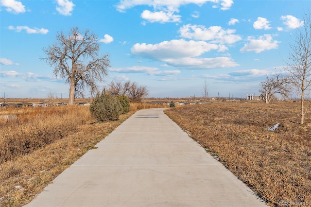 exterior space with a rural view