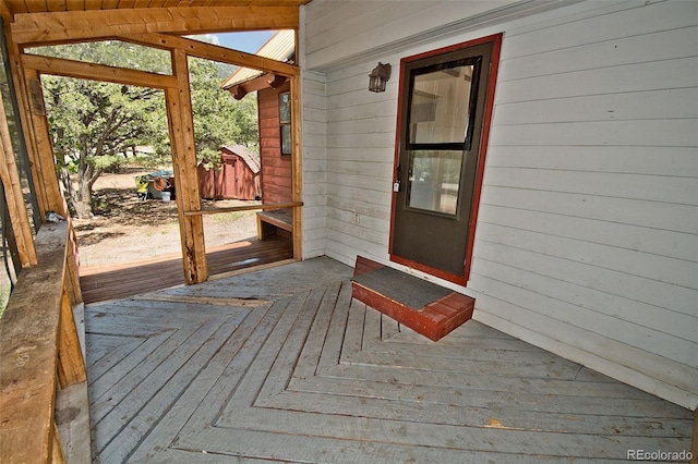 view of wooden deck