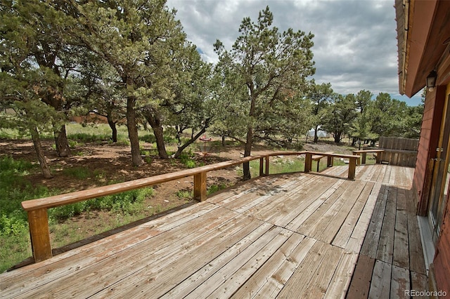 view of wooden terrace