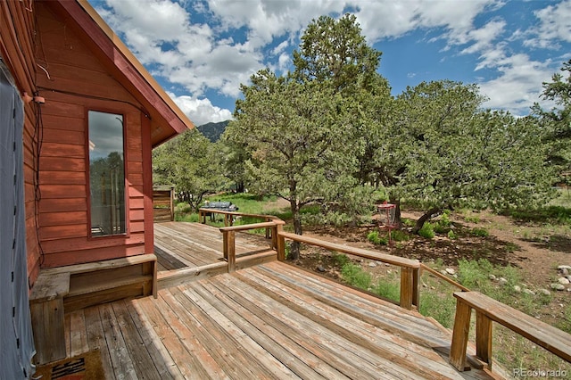 view of wooden terrace