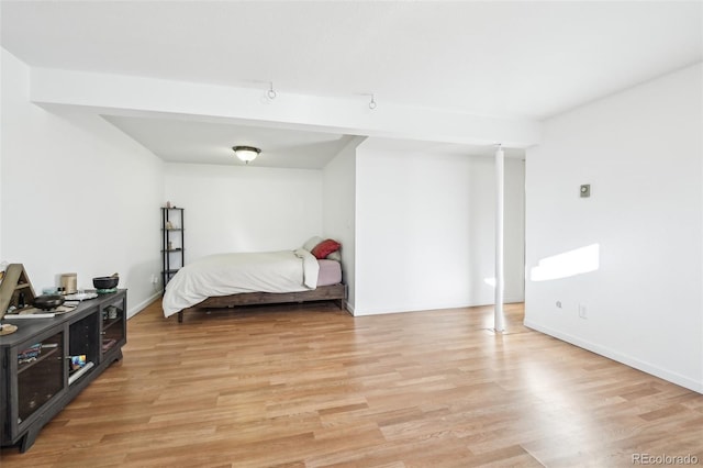 bedroom featuring light hardwood / wood-style floors