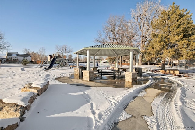 view of home's community featuring a gazebo and a playground