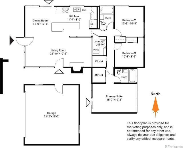 2370 S Meade St, Denver, CO 80219 - home floor plan