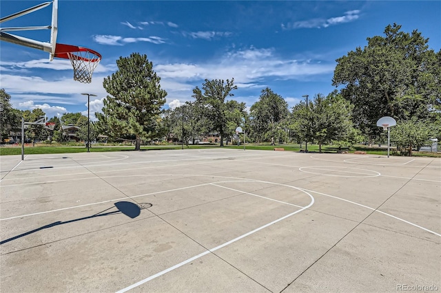 view of basketball court with community basketball court