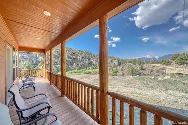 11398 County Road 302, Buena Vista, CO 81211 - wooden porch with a mountain view