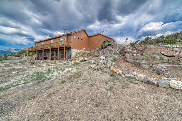 11398 County Road 302, Buena Vista, CO 81211 - back of property featuring a deck with mountain view