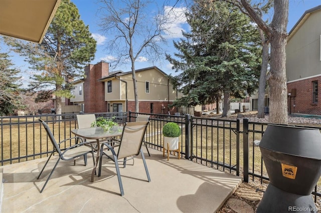 view of patio / terrace with outdoor dining area