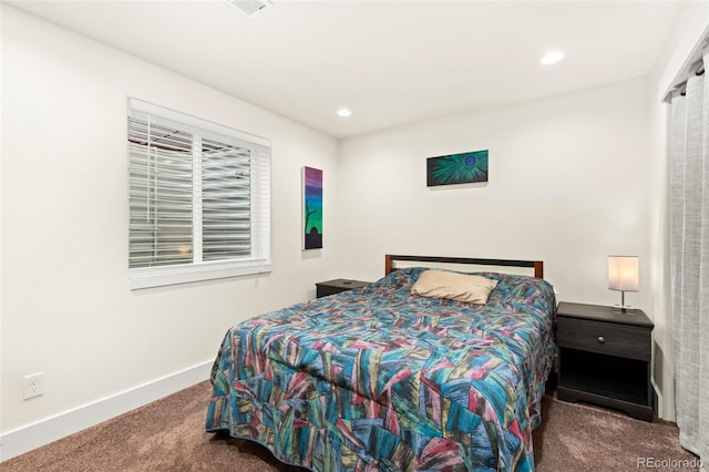 bedroom featuring carpet