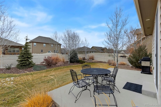 view of patio featuring grilling area