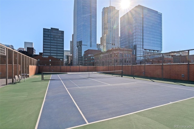 1551 Larimer St Unit 1106, Denver, CO 80202 - view of tennis court featuring a view of skyline