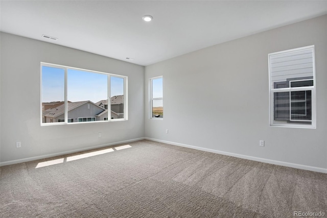 view of carpeted empty room