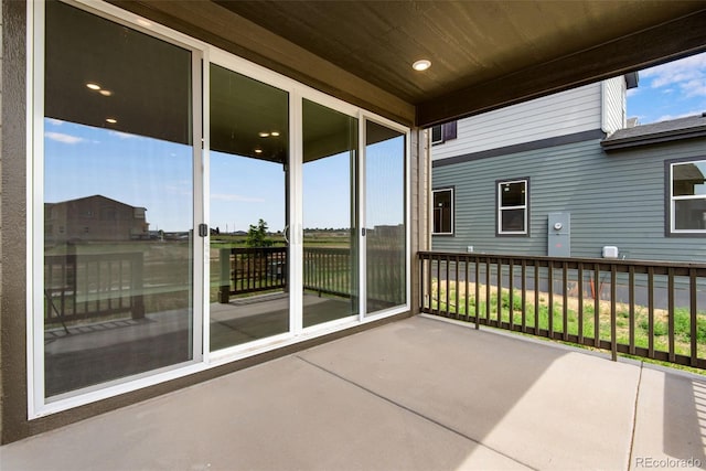 view of patio / terrace featuring a balcony