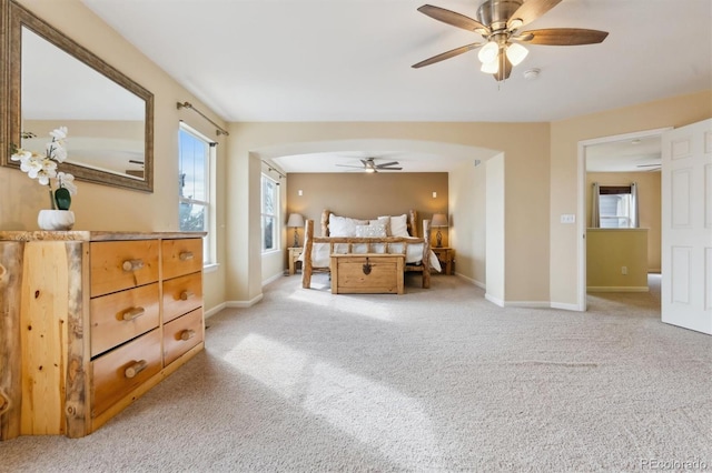 view of carpeted bedroom