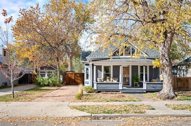 bungalow-style home featuring covered porch