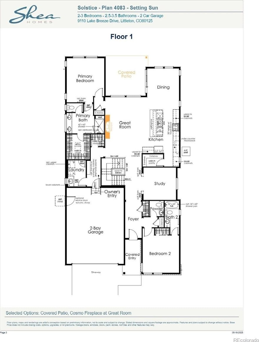 11126 Amber Light Cir, Littleton, CO 80125 - property floor plan