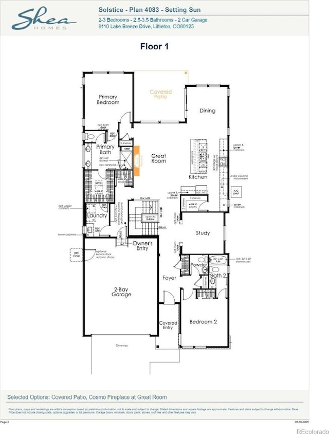 11126 Amber Light Cir, Littleton, CO 80125 - property floor plan