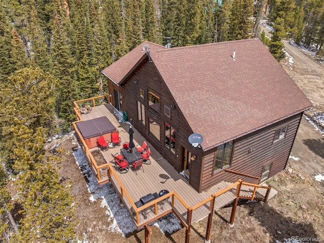 72 Overlook Ct, Idaho Springs, CO 80452 - bird's eye view featuring a forest view