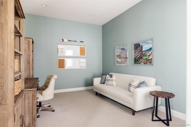27653 E Euclid Dr, Aurora, CO 80016 - home office featuring carpet flooring, baseboards, and recessed lighting