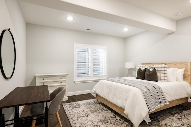27653 E Euclid Dr, Aurora, CO 80016 - bedroom with recessed lighting, dark wood-type flooring, and baseboards