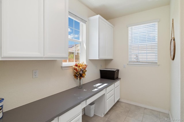 16341 Clayton St, Thornton, CO 80602 - office with built in study area and light tile patterned floors
