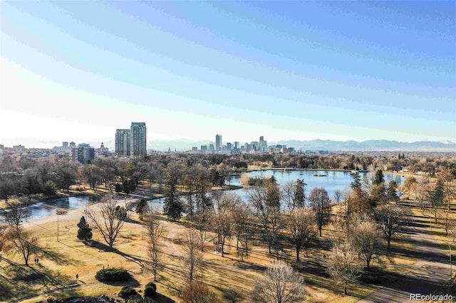 384 S Decatur St, Denver, CO 80219 - water view with city skyline and a mountainous background