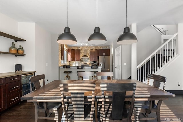 dining room featuring dark wood-type flooring