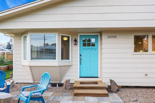 view of doorway to property