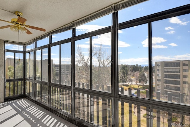 14001 E Marina Dr Unit 603, Aurora, CO 80014 - unfurnished sunroom with ceiling fan