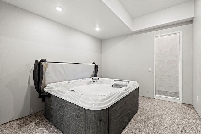 6532 S Tempe St, Aurora, CO 80016 - miscellaneous room with light colored carpet and recessed lighting