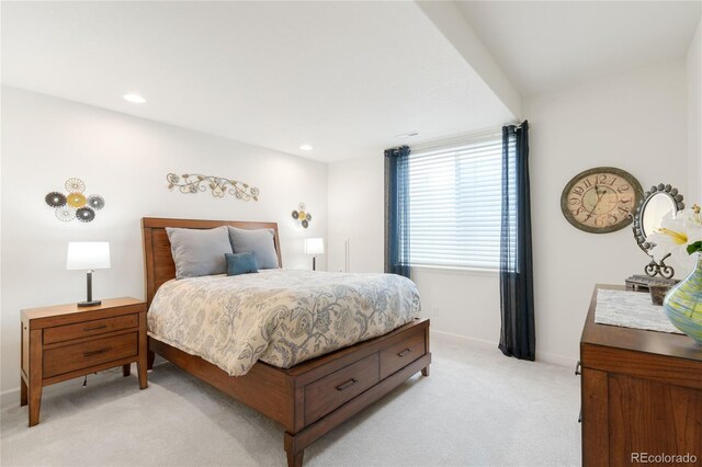 25049 E Alder Dr, Aurora, CO 80016 - bedroom featuring light colored carpet, baseboards, and recessed lighting