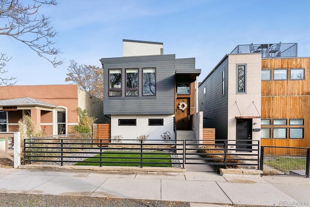 view of contemporary house