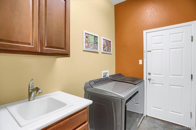 3419 Traver Dr, Broomfield, CO 80023 - laundry area featuring washer and clothes dryer, cabinet space, and a sink