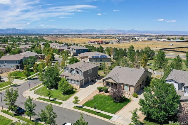 3419 Traver Dr, Broomfield, CO 80023 - bird's eye view featuring a residential view and a mountain view