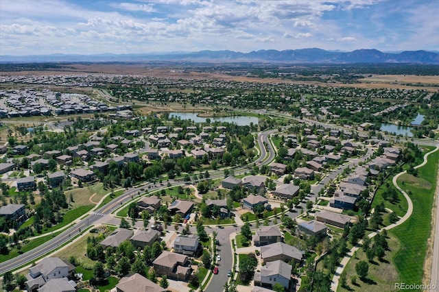 3419 Traver Dr, Broomfield, CO 80023 - drone / aerial view featuring a residential view and a water and mountain view