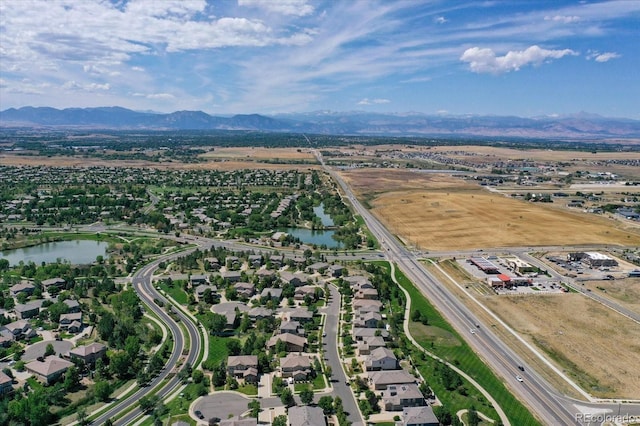 3419 Traver Dr, Broomfield, CO 80023 - birds eye view of property featuring a residential view and a water and mountain view