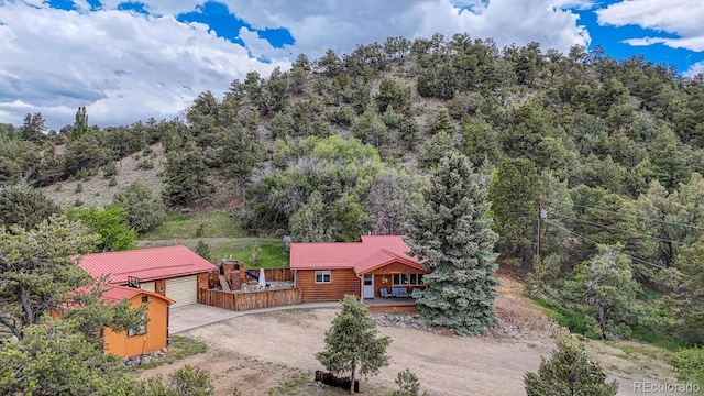 114 Loop Dr, Howard, CO 81233 - view from above of property featuring a heavily wooded area
