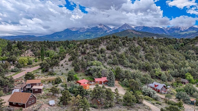 114 Loop Dr, Howard, CO 81233 - bird's eye view of a forest and a mountainous background