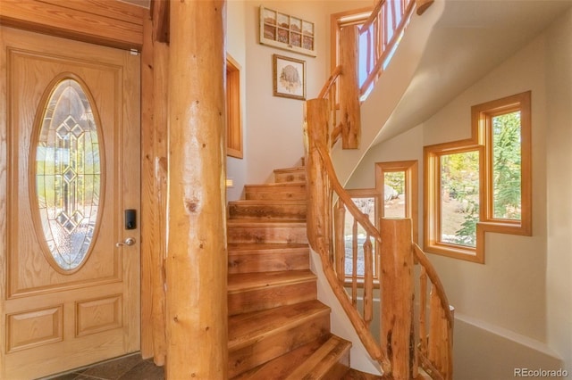 114 Gcr 4624, Grand Lake, CO 80447 - entrance foyer featuring stairway