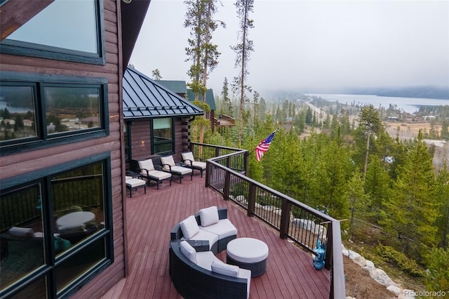 114 Gcr 4624, Grand Lake, CO 80447 - deck with an outdoor hangout area