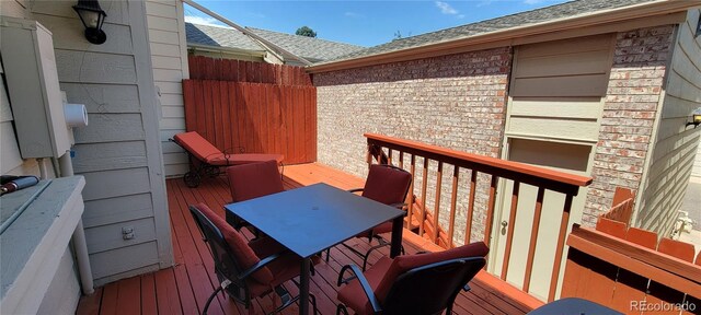 view of wooden terrace