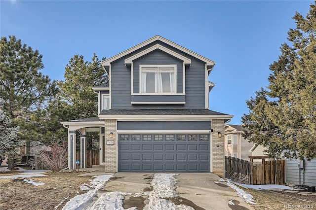 front facade featuring a garage