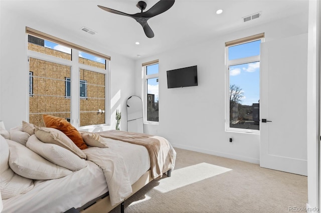 1232 N Yates St Unit 3, Denver, CO 80204 - carpeted bedroom featuring recessed lighting and ceiling fan