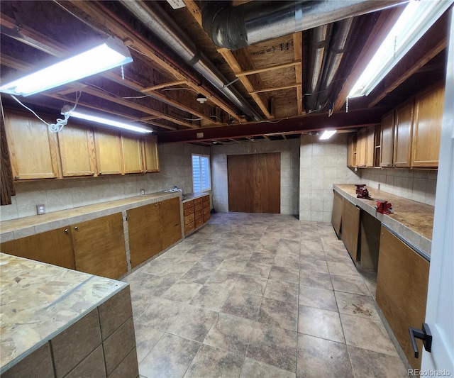 kitchen with light countertops