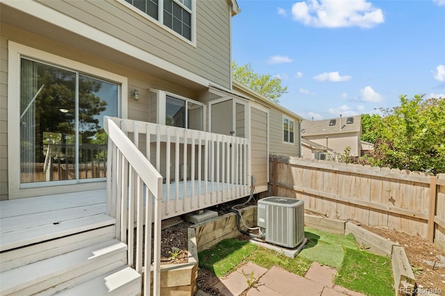 18171 E Arizona Ave Unit B, Aurora, CO 80017 - wooden deck featuring cooling unit