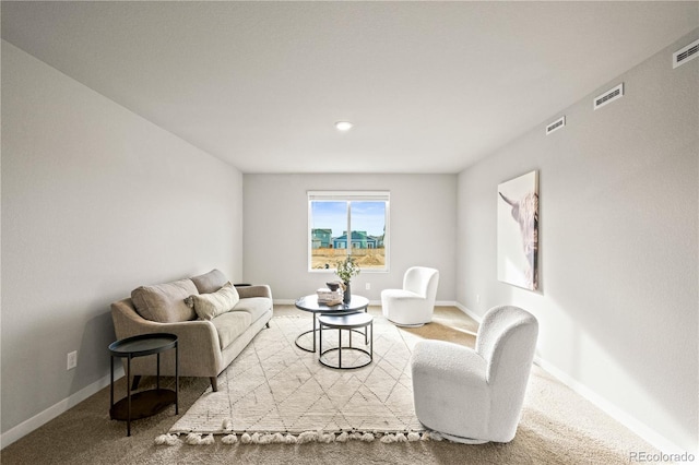 view of carpeted living room