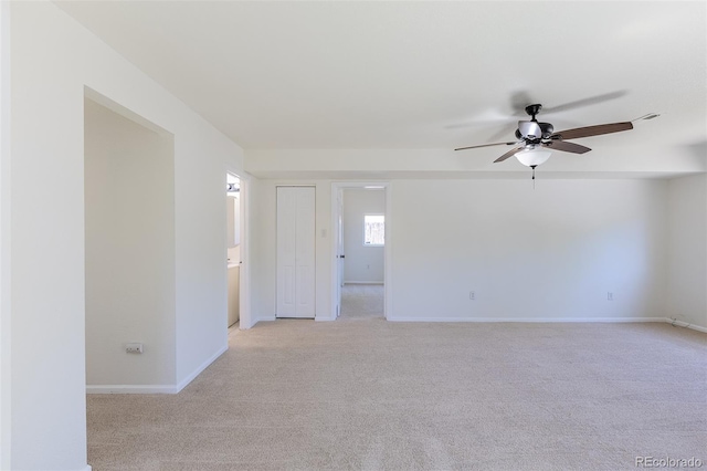 3570 Center Ave, Denver, CO 80219 - empty room with ceiling fan and light carpet
