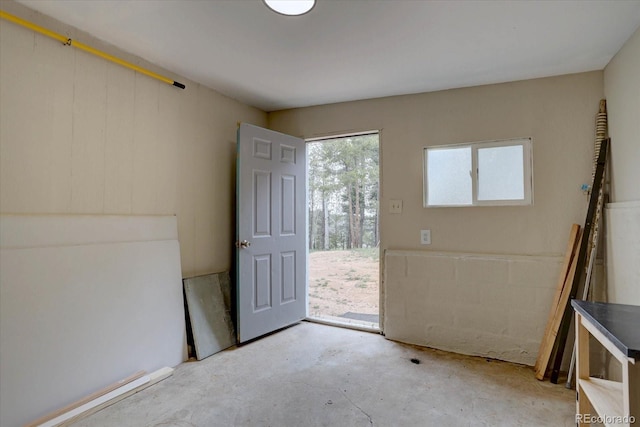9288 Krashin Dr, Conifer, CO 80433 - foyer entrance with unfinished concrete floors