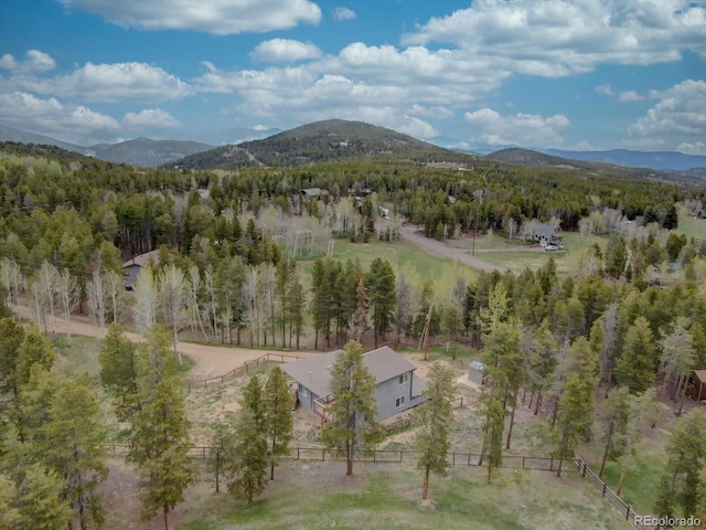 9288 Krashin Dr, Conifer, CO 80433 - view of mountain background featuring a heavily wooded area and rural landscape